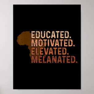 Gebildete motivierte, aufgewachsene Melanation Poster