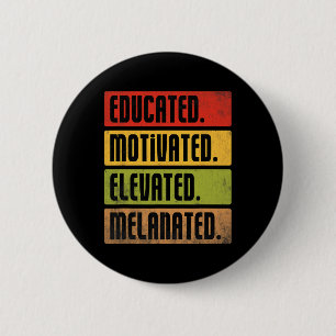 Gebildete motivierte erhöht melanated Bhm Afro Bla Button