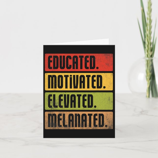 Gebildete motivierte erhöht melanated Bhm Afro Bla Karte (Vorderseite)