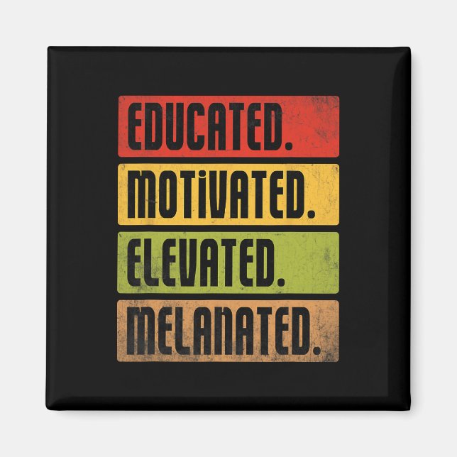 Gebildete motivierte erhöht melanated Bhm Afro Bla Magnet (Vorne)