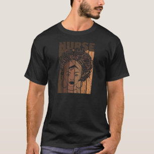 Gebildete Schwarze Krankenschwester Melanin Schwar T-Shirt