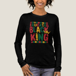 Gebildeter schwarzer König | Afro Stolz Zitat | Sc Tri-Blend Shirt