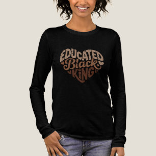 Gebildeter schwarzer König Afro-Stolz-Zitat Sc Tri-Blend Shirt