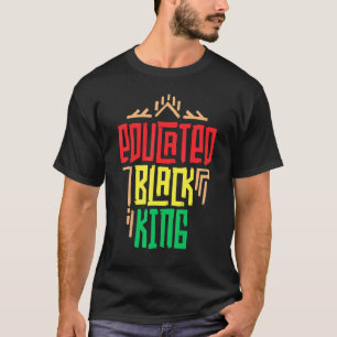 Gebildeter schwarzer König für Jungen Männer Gesch T-Shirt