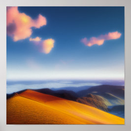 Gebirge am Meeresposter Poster