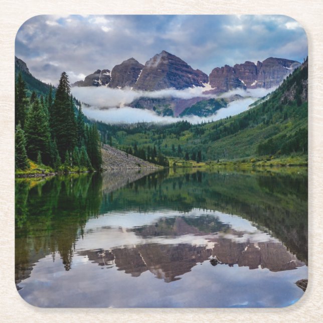 Gebirge | Aspen Colorado Rechteckiger Pappuntersetzer (Vorderseite)