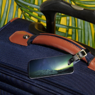 Gebirge   Aurora Borealis & Milky Way Alaska Gepäckanhänger