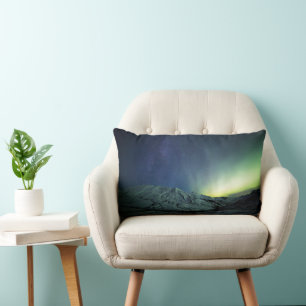 Gebirge   Aurora Borealis & Milky Way Alaska Lendenkissen