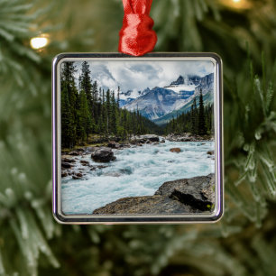 Gebirge Banff National Park Alberta, Kanada Ornament Aus Metall