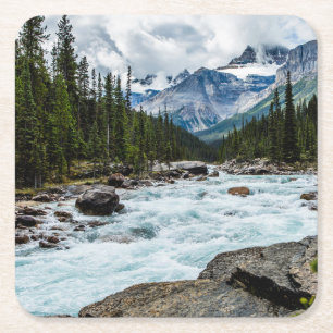 Gebirge   Banff National Park Alberta, Kanada Rechteckiger Pappuntersetzer