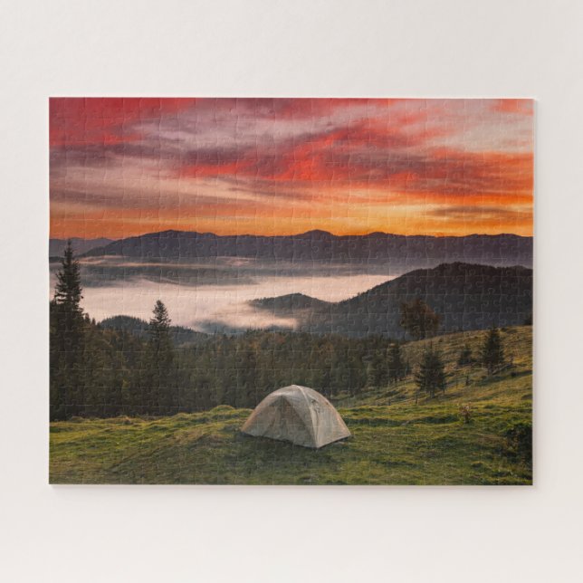 Gebirge | Camping Foggy Sunrise (Horizontal)