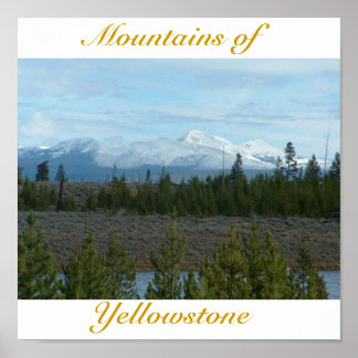 Gebirge des Yellowstone-Posters Poster