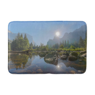Gebirge El Capitan Yosemite Park, Kalifornien Badematte