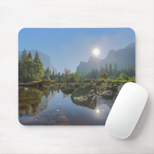 Gebirge | El Capitan Yosemite Park, Kalifornien Mousepad (Mit Mouse)