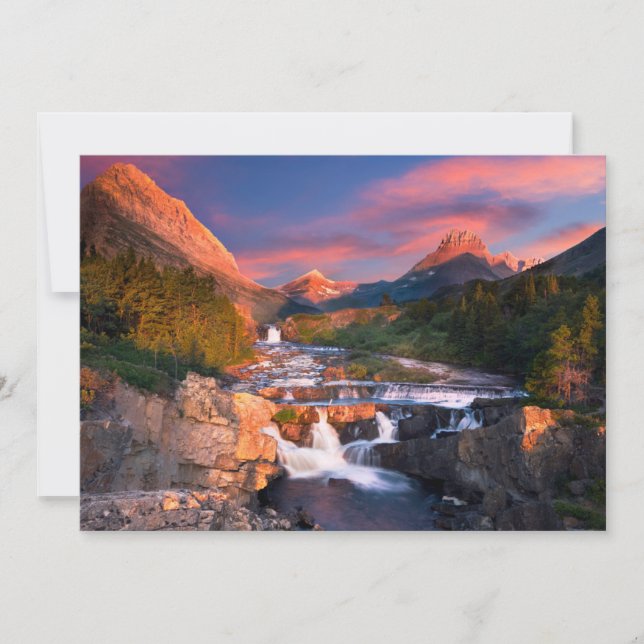 Gebirge | Glacier National Park, Montana Dankeskarte (Vorderseite)
