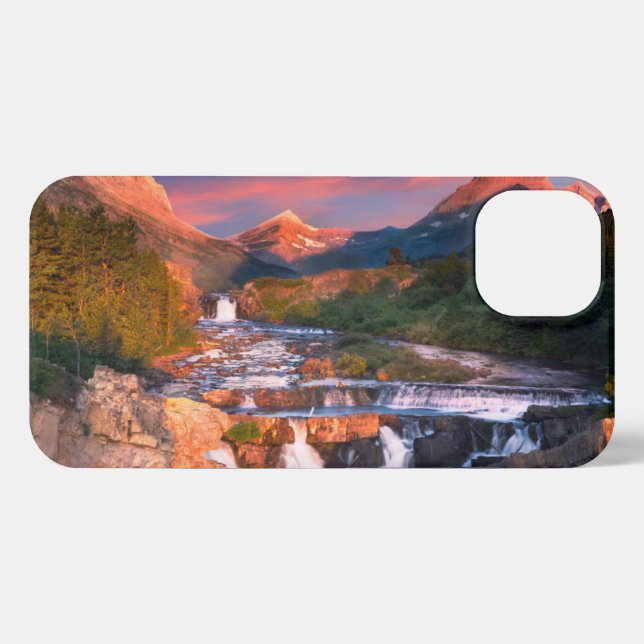 Gebirge | Glacier National Park, Montana iPhone Hülle (Rückseite (Horizontal))