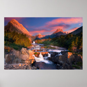 Gebirge   Glacier National Park, Montana Poster