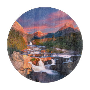 Gebirge   Glacier National Park, Montana Schneidebrett