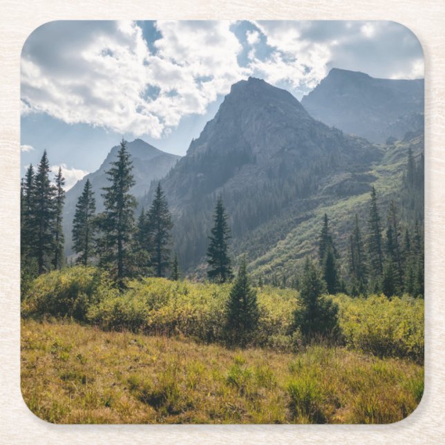 Gebirge | Heilige Kreuzwild, Colorado Rechteckiger Pappuntersetzer (Vorderseite)