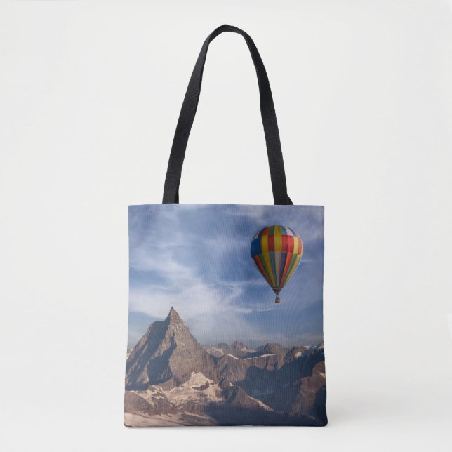 Gebirge | Heißluftballon Matterhorn Schweizer Alpe Tasche (Vorderseite)