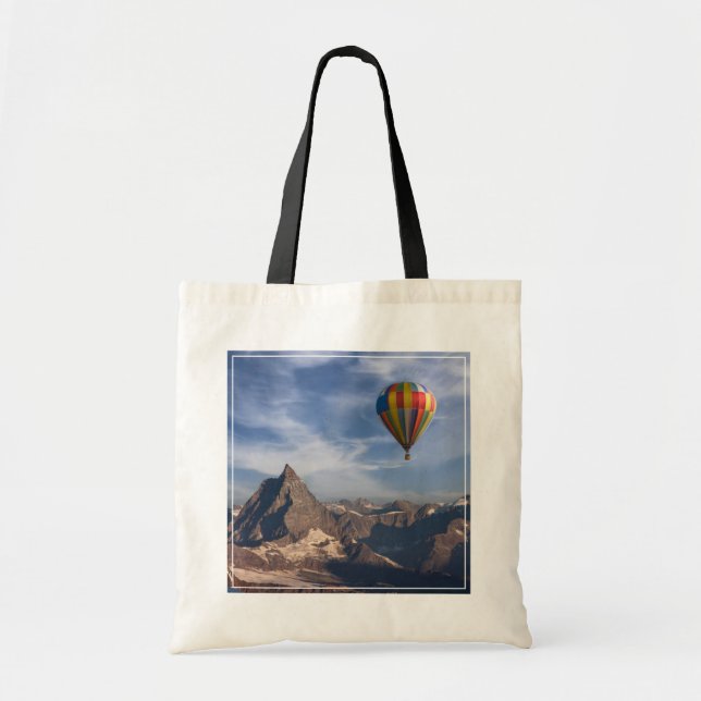 Gebirge | Heißluftballon Matterhorn Schweizer Alpe Tragetasche (Vorne)