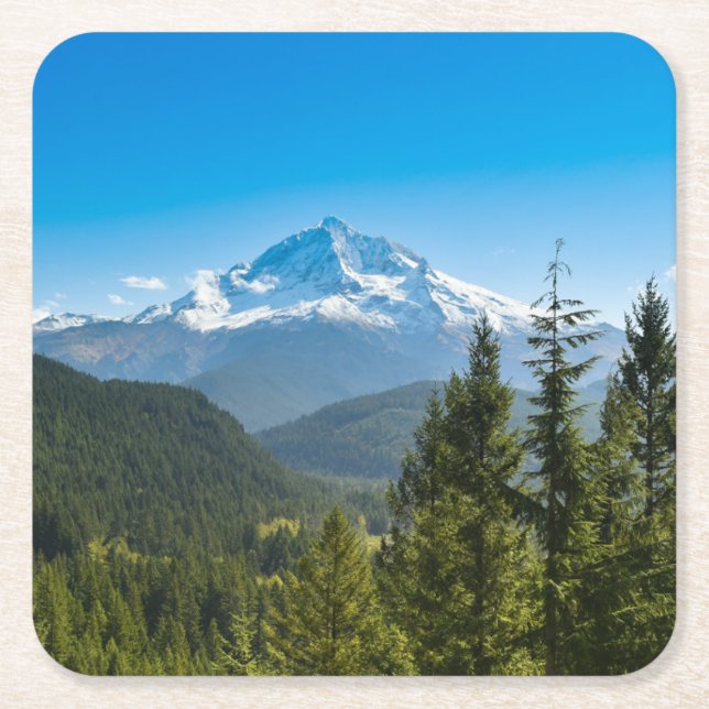 Gebirge | Hood Oregon Rechteckiger Pappuntersetzer (Vorderseite)
