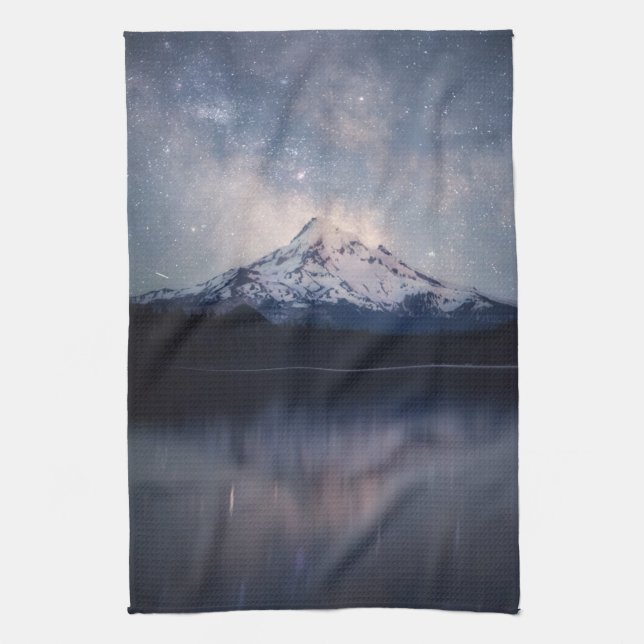 Gebirge | Hood Portland, Oregon Geschirrtuch (Vertikal)