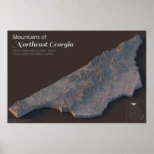 Gebirge im Nordosten Georgiens Poster