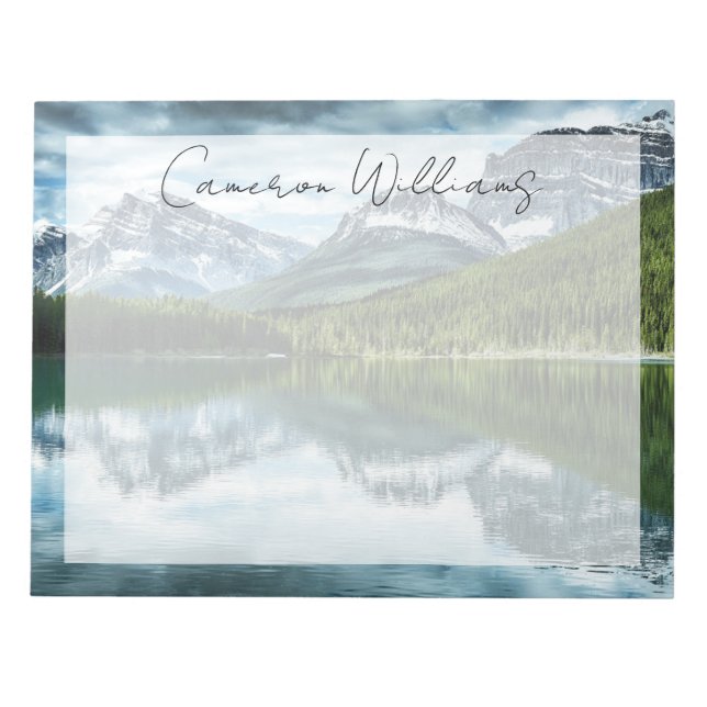 Gebirge | Kanadische Rockies, Alberta Kanada Notizblock (Vorderseite)