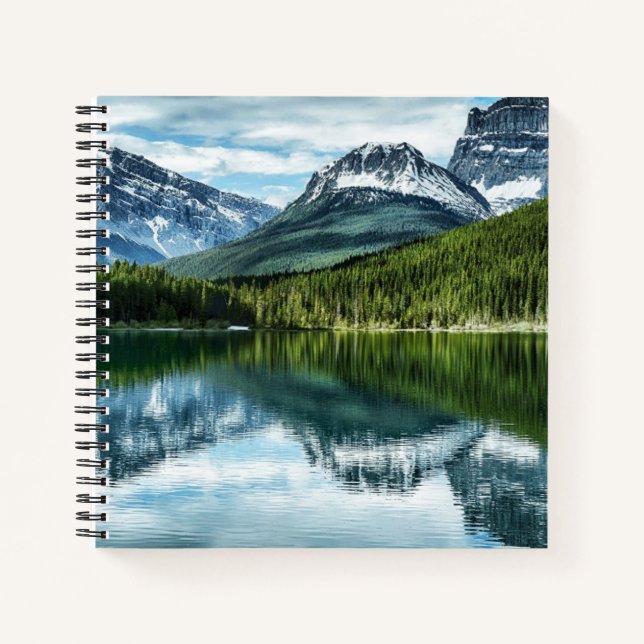 Gebirge | Kanadische Rockies, Alberta Kanada Notizbuch (Vorderseite)