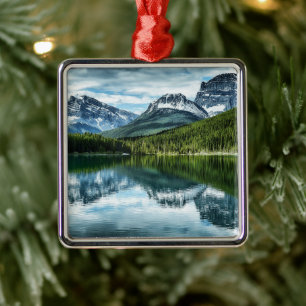 Gebirge   Kanadische Rockies, Alberta Kanada Ornament Aus Metall