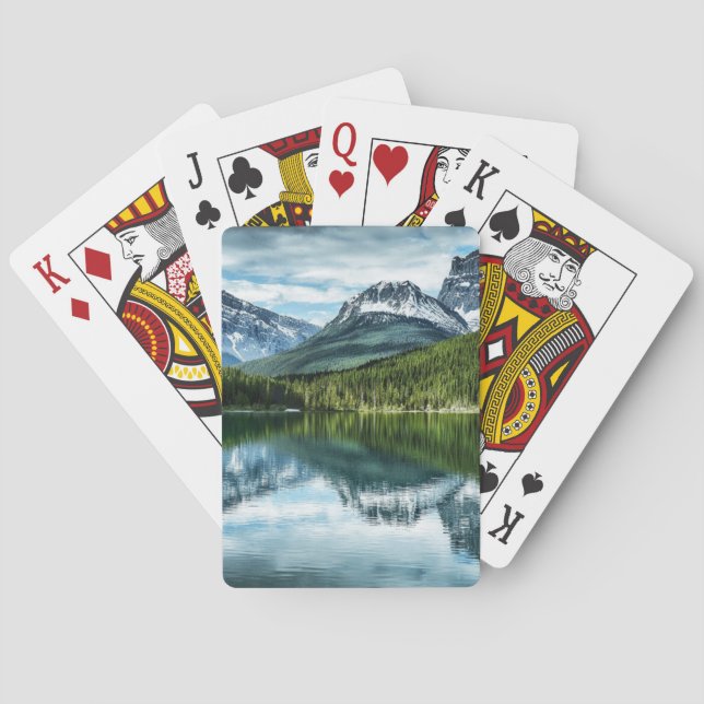 Gebirge | Kanadische Rockies, Alberta Kanada Spielkarten (Rückseite)
