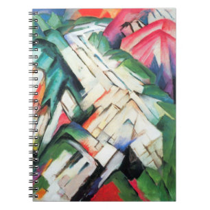 Gebirge (Landschaft) von Franz Marc, Vintage Art Notizblock