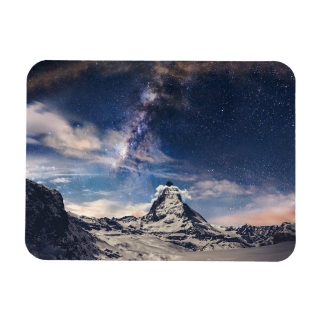 Gebirge | Matterhorn Zermatt Schweiz Magnet (Horizontal)