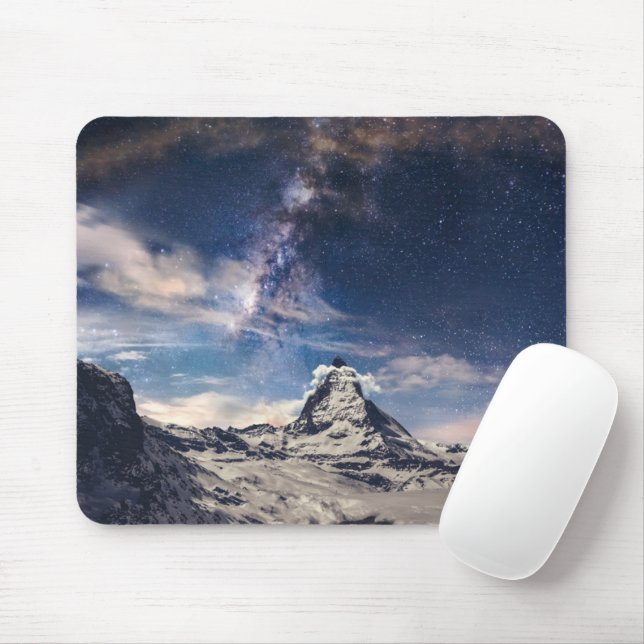 Gebirge | Matterhorn Zermatt Schweiz Mousepad (Mit Mouse)