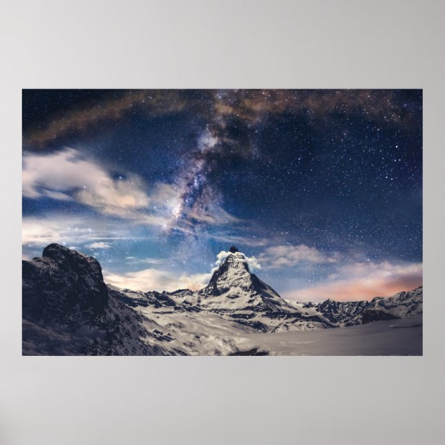Gebirge | Matterhorn Zermatt Schweiz Poster (Vorne)