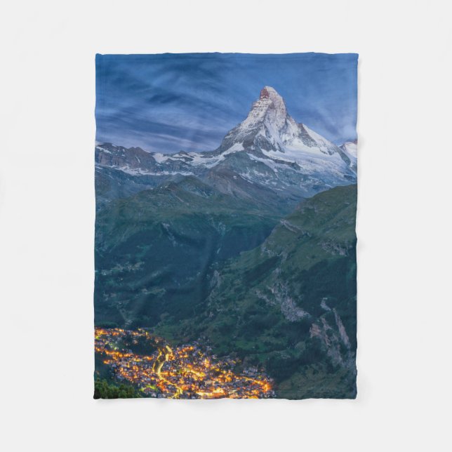 Gebirge | Matterhorn, Zermatt, Schweizer Alpen Fleecedecke (Vorderseite)