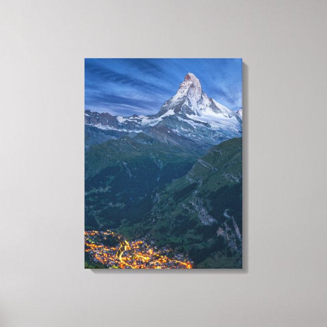 Gebirge | Matterhorn, Zermatt, Schweizer Alpen Leinwanddruck (Vorderseite)