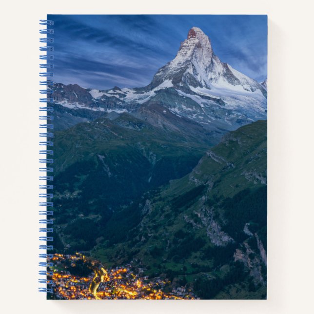Gebirge | Matterhorn, Zermatt, Schweizer Alpen Notizbuch (Vorderseite)
