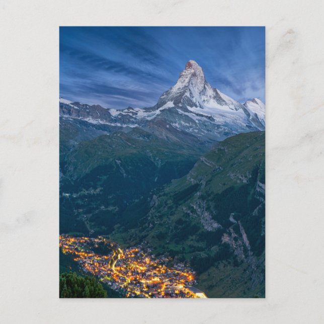 Gebirge | Matterhorn, Zermatt, Schweizer Alpen Postkarte (Vorderseite)