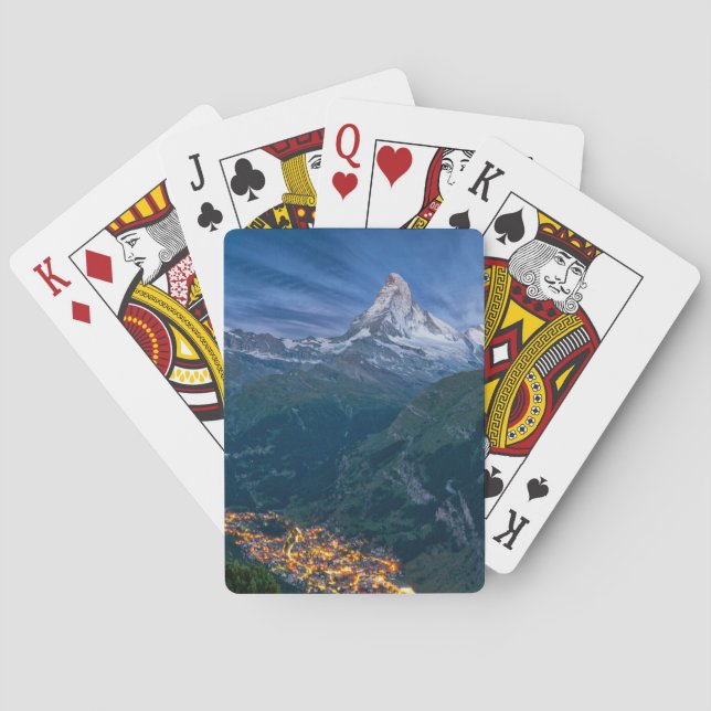 Gebirge | Matterhorn, Zermatt, Schweizer Alpen Spielkarten (Rückseite)