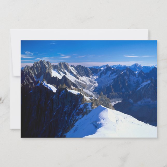Gebirge | Mont Blanc, Europäische Alpen Dankeskarte (Vorderseite)