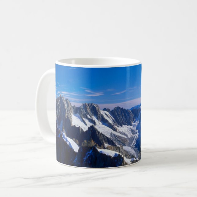 Gebirge | Mont Blanc, Europäische Alpen Kaffeetasse (Vorderseite Links)