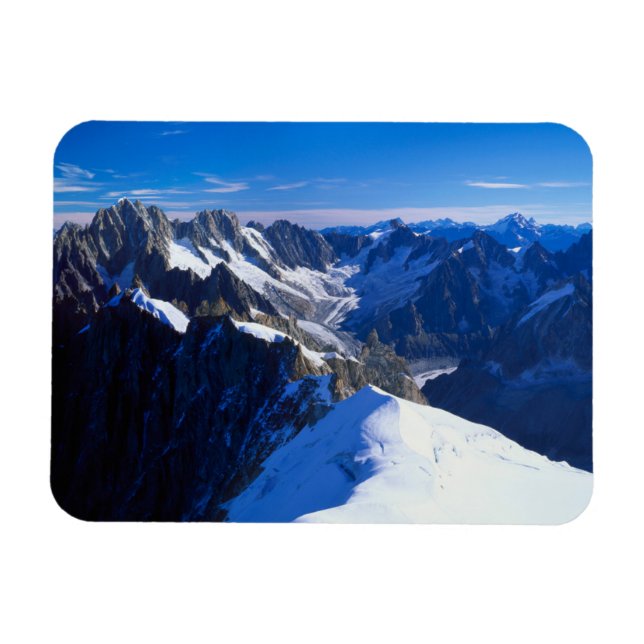 Gebirge | Mont Blanc, Europäische Alpen Magnet (Horizontal)