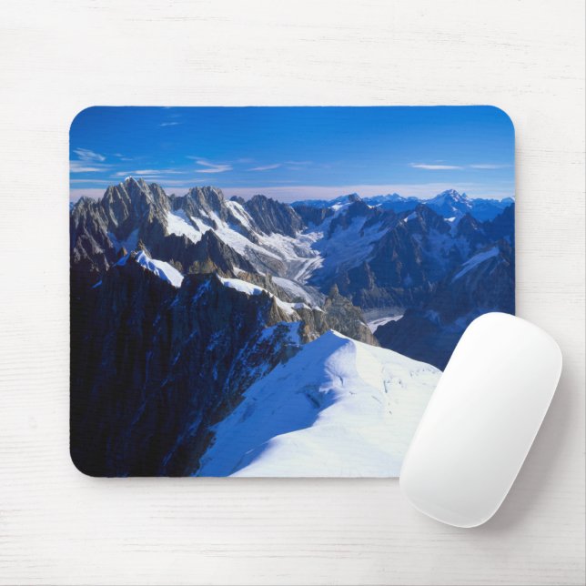 Gebirge | Mont Blanc, Europäische Alpen Mousepad (Mit Mouse)