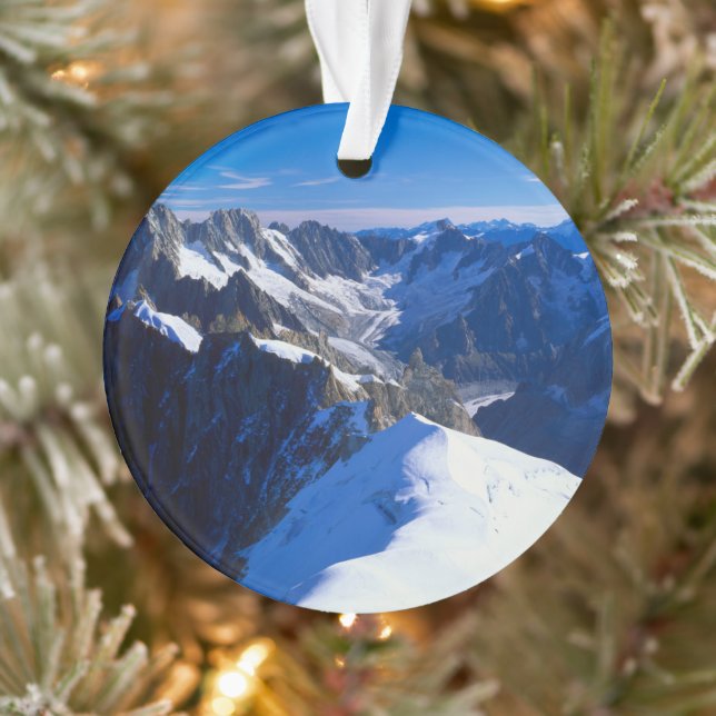 Gebirge | Mont Blanc, Europäische Alpen Ornament (Baum)