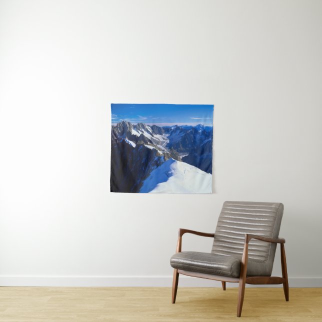 Gebirge | Mont Blanc, Europäische Alpen Wandteppich (Beispiel (Horizontal))