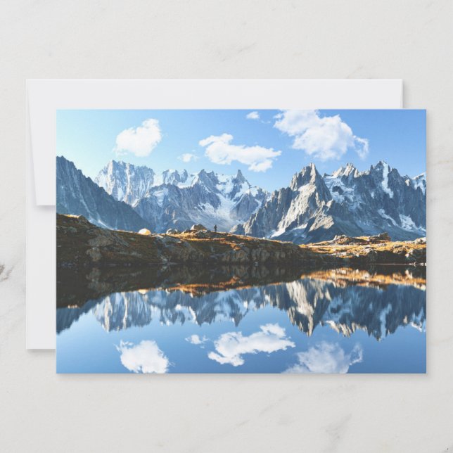 Gebirge | Mont Blanc Massif, Frankreich Dankeskarte (Vorderseite)