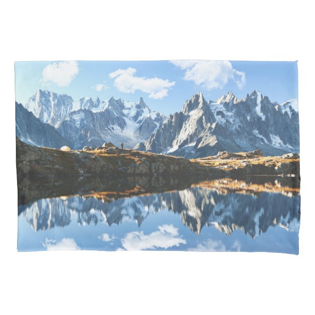 Gebirge | Mont Blanc Massif, Frankreich Kissenbezug (Vorderseite)