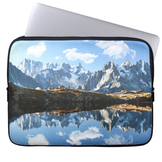 Gebirge | Mont Blanc Massif, Frankreich Laptopschutzhülle (Vorderseite)